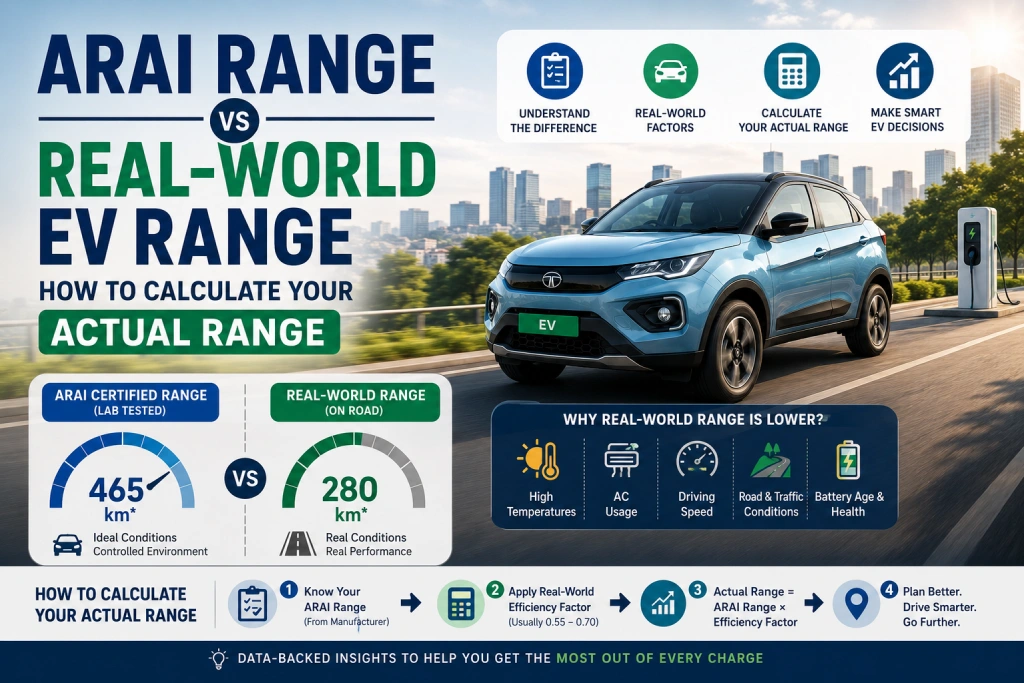 ARAI Range vs Real-World EV Range: How to Calculate Your Actual Range