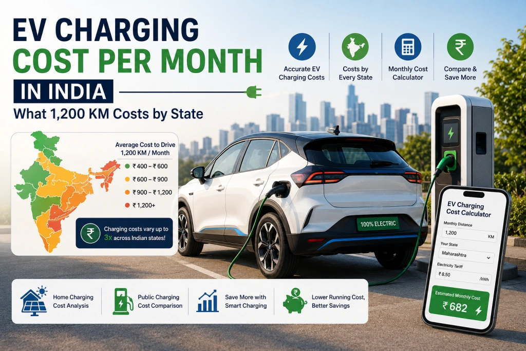 EV Charging Cost per Month in India: What 1,200 km Costs by State