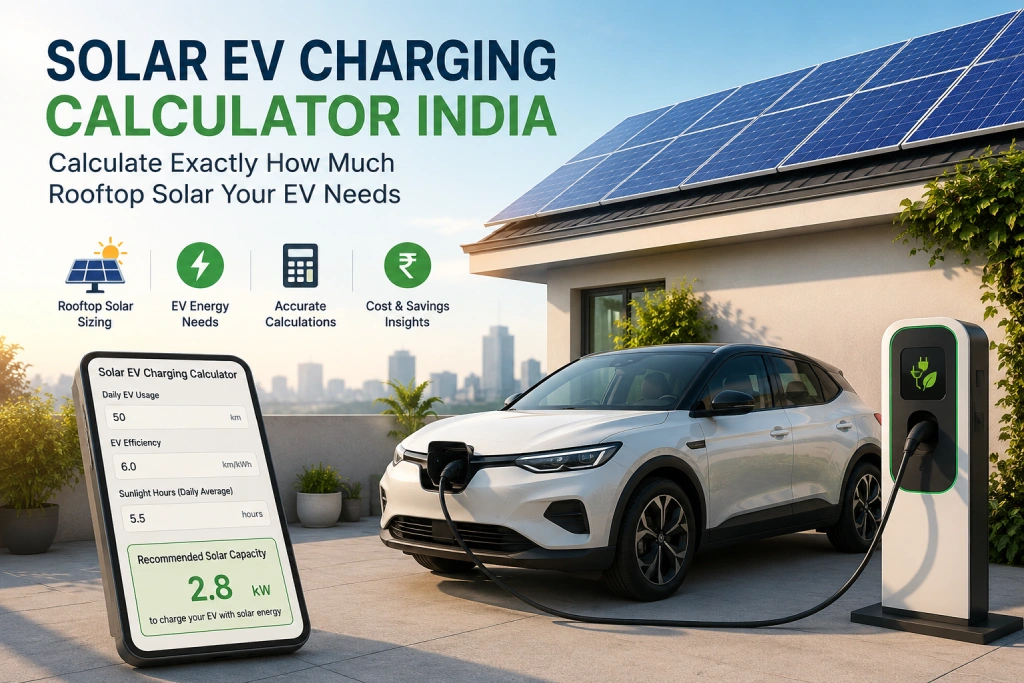 Solar EV Charging Calculator India: Calculate Exactly How Much Rooftop Solar Your EV Needs