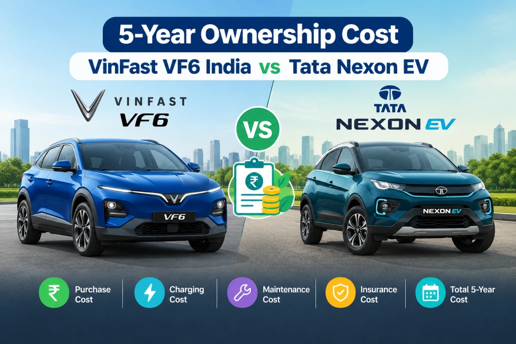 VinFast VF6 India: 5-Year Ownership Cost vs Tata Nexon EV